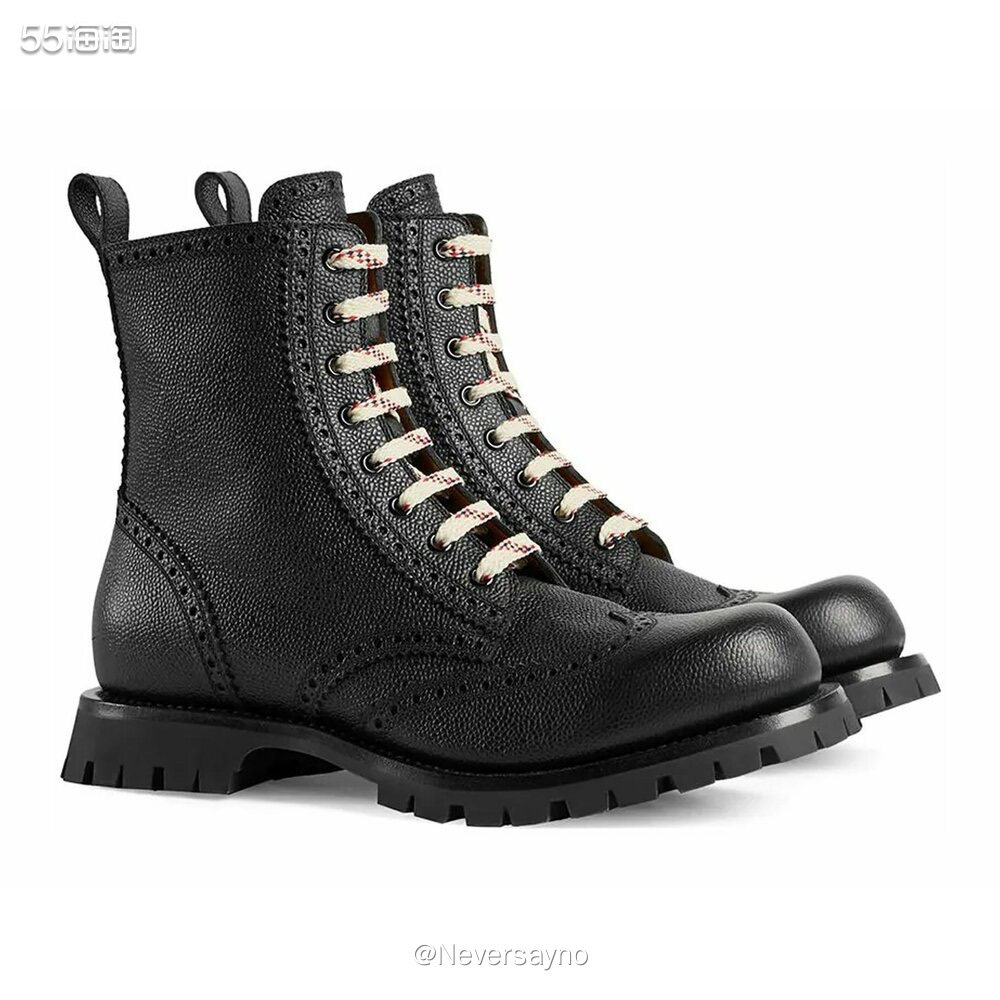 Gucci布洛克雕花男士短靴，与复古同行  ♥️ MIINT