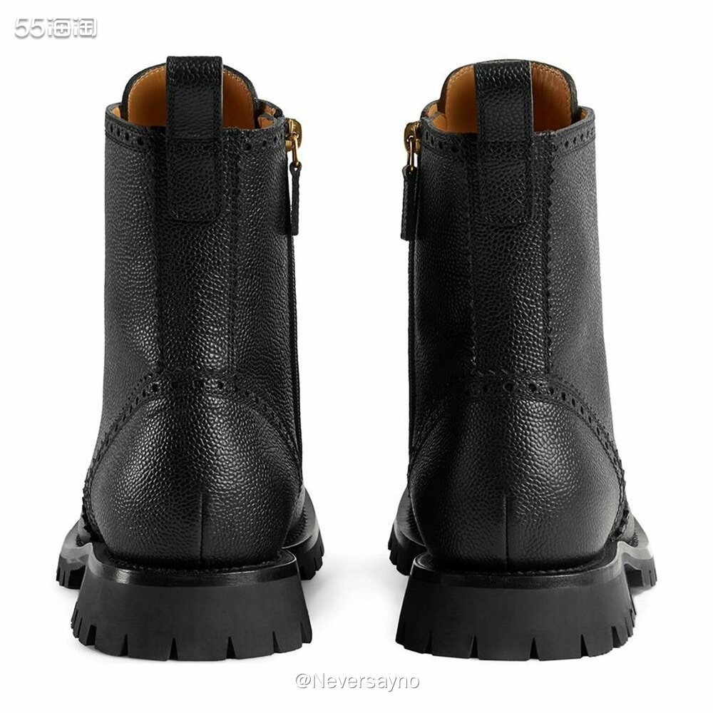 Gucci布洛克雕花男士短靴，与复古同行  ♥️ MIINT
