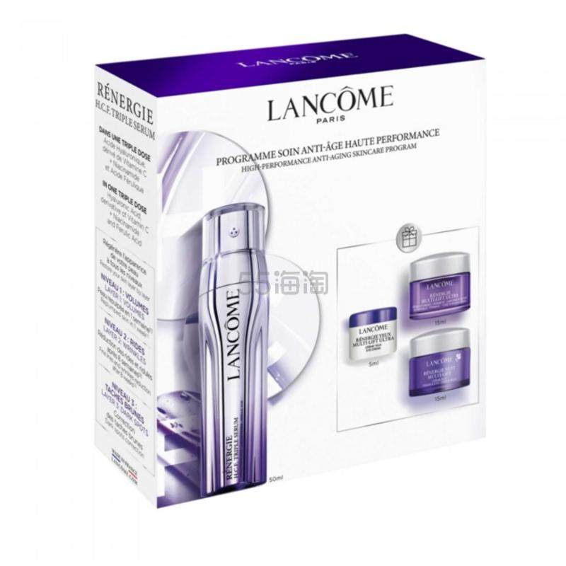 Lancome 兰蔻 塑颜紧致4件套装（塑颜三管精华液50ml+焕白日霜15ml+焕白晚霜15ml+塑颜精华10ml）