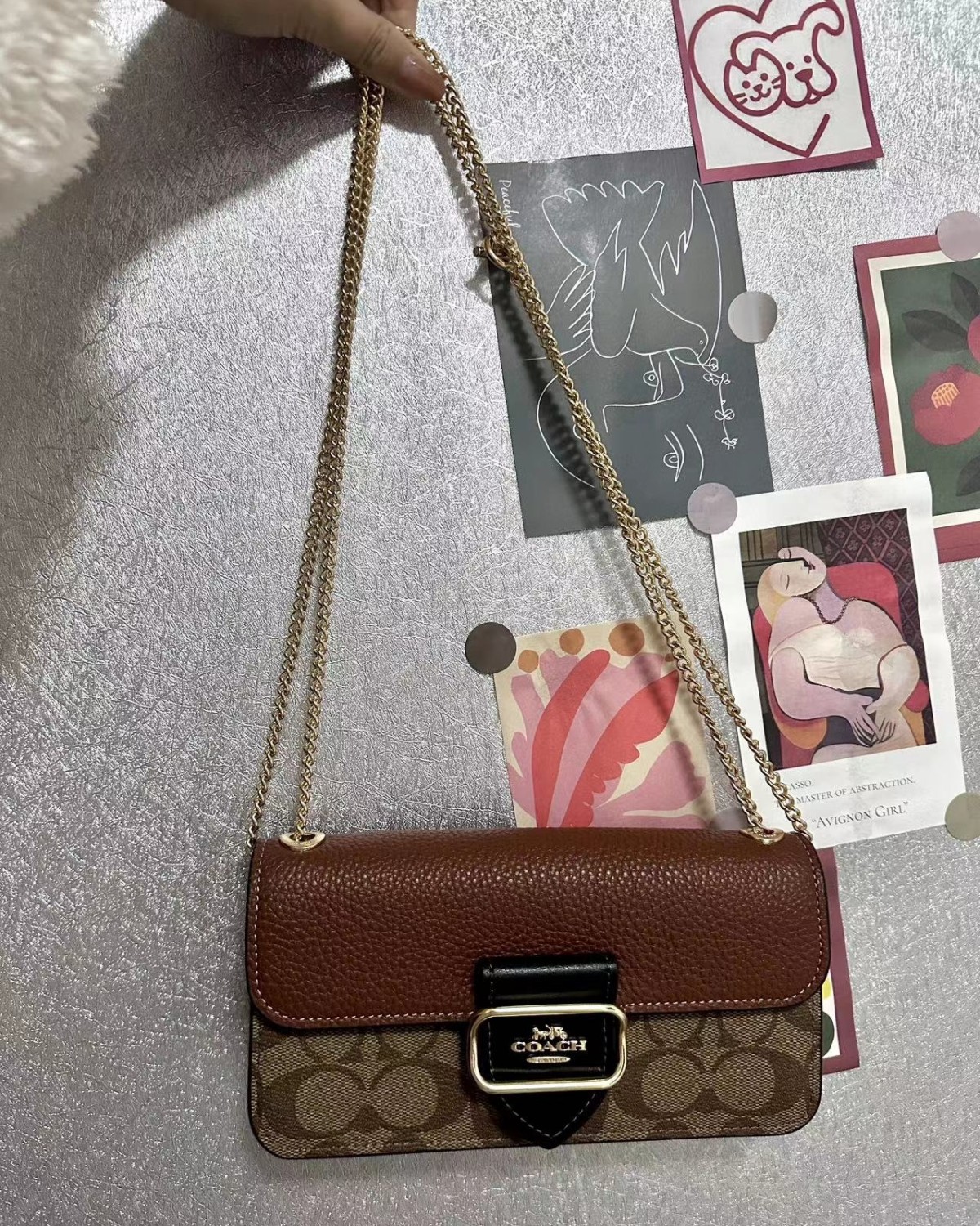 🌻购买商品:coach Morgan链条包卡其棕 🌻购买