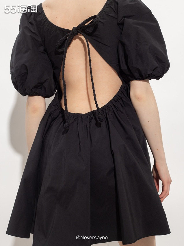Red Valentino后背镂空式小黑裙，公主裙真的爱了 