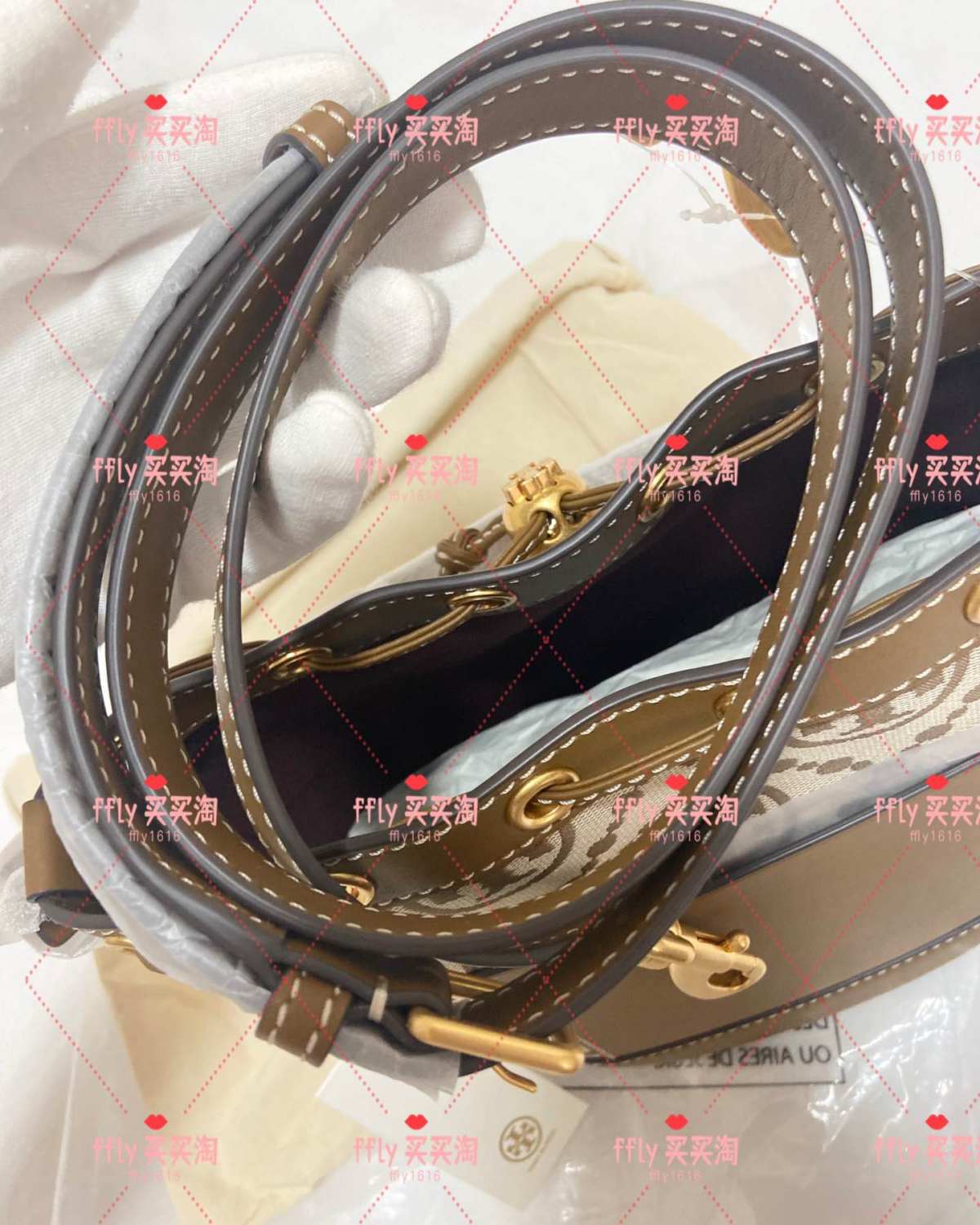 发走✈️  tory burch 栗子棕色​水桶包中号  栗