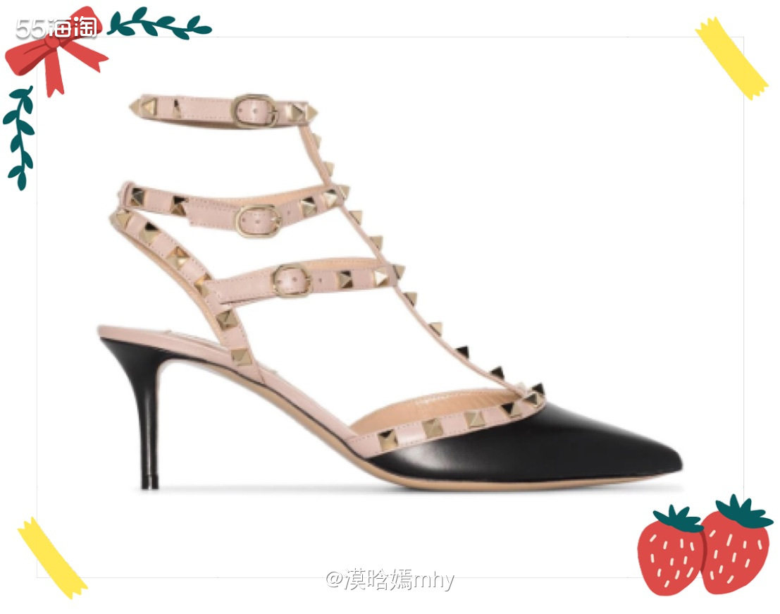 💐提到铆钉高跟凉鞋，第一个想到的品牌就是Valentino