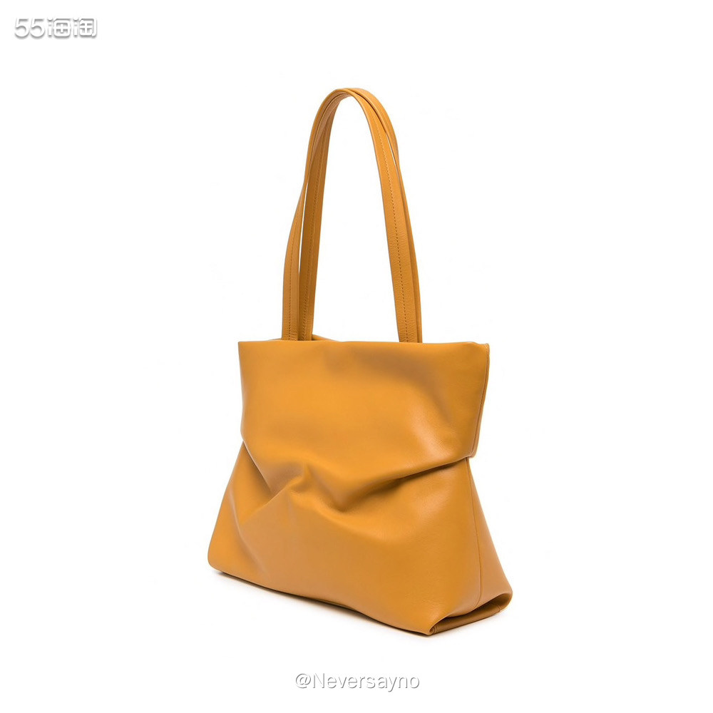 Chole july向日葵黄色徽标托特包，来自意大利的精湛工