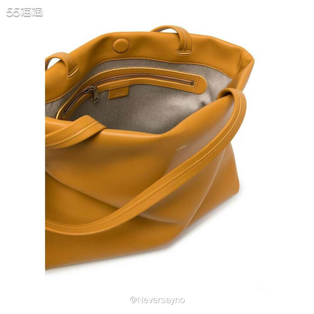 Chole july向日葵黄色徽标托特包，来自意大利的精湛工