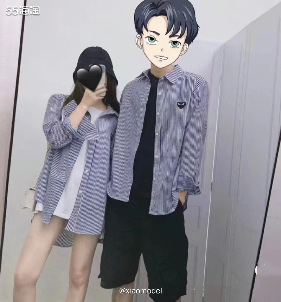💙川久保玲的这款蓝色条纹衬衫，强烈安利，一年四季都可以穿的