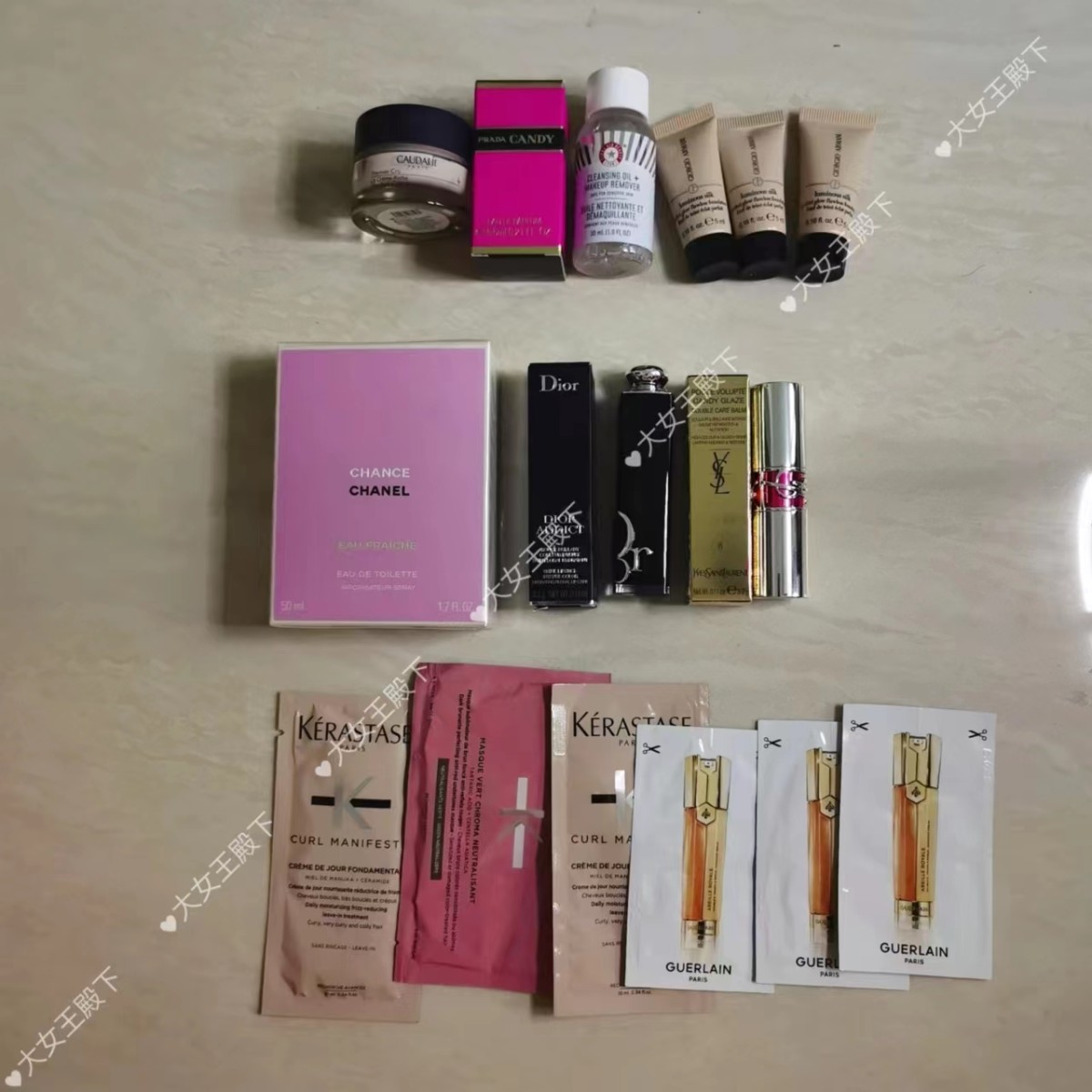 ☑️开箱： 香奈儿邂逅香水绿色 50ml ysl银管口红06