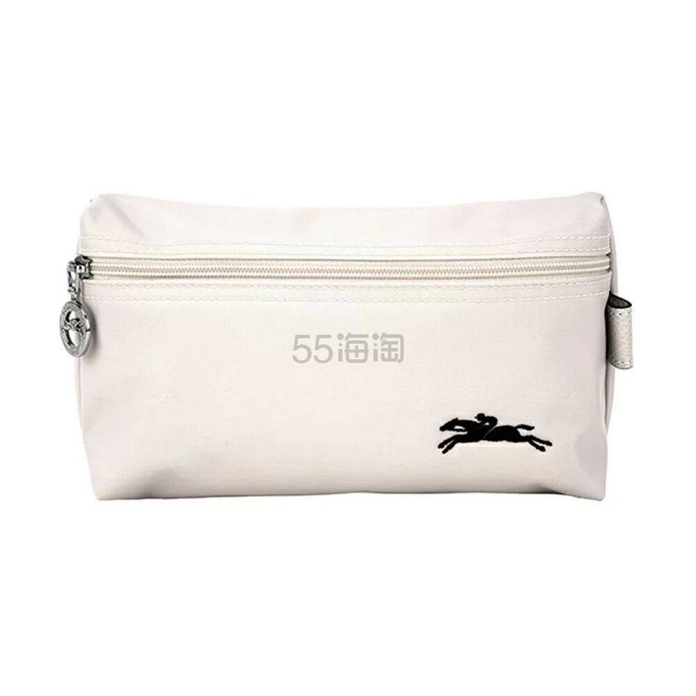 LONGCHAMP珑骧 女士山茶白色化妆包洗漱包