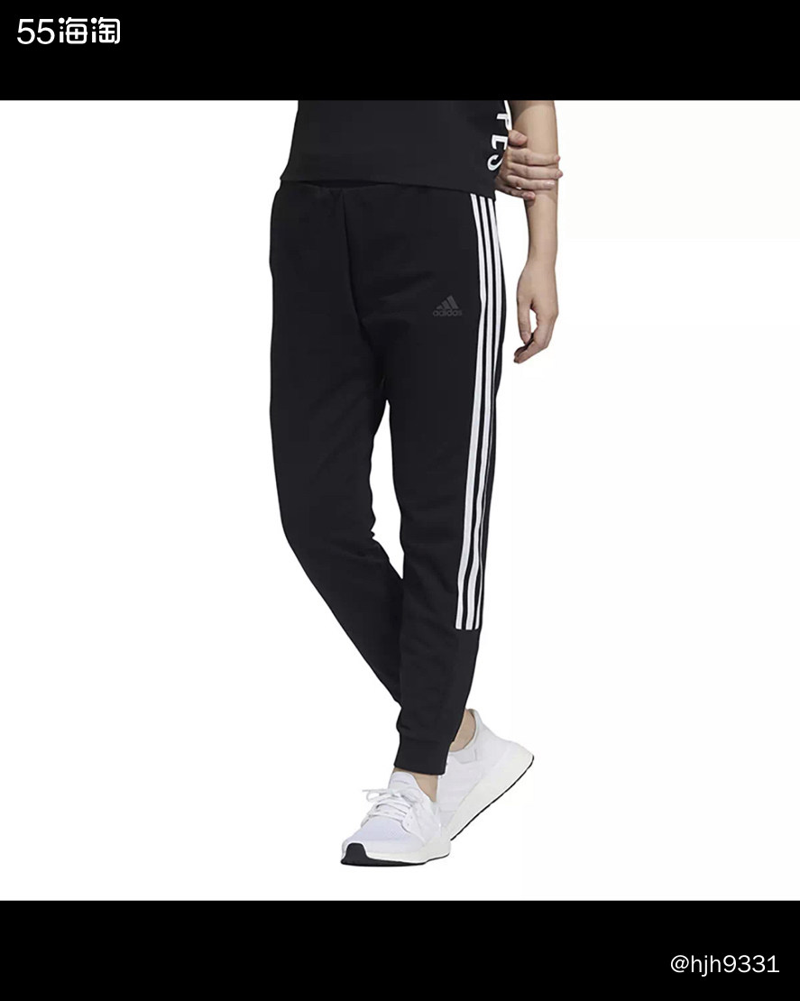 ✨ adidas阿迪达斯运动裤超级绝，黑色高腰运动裤，显腿长