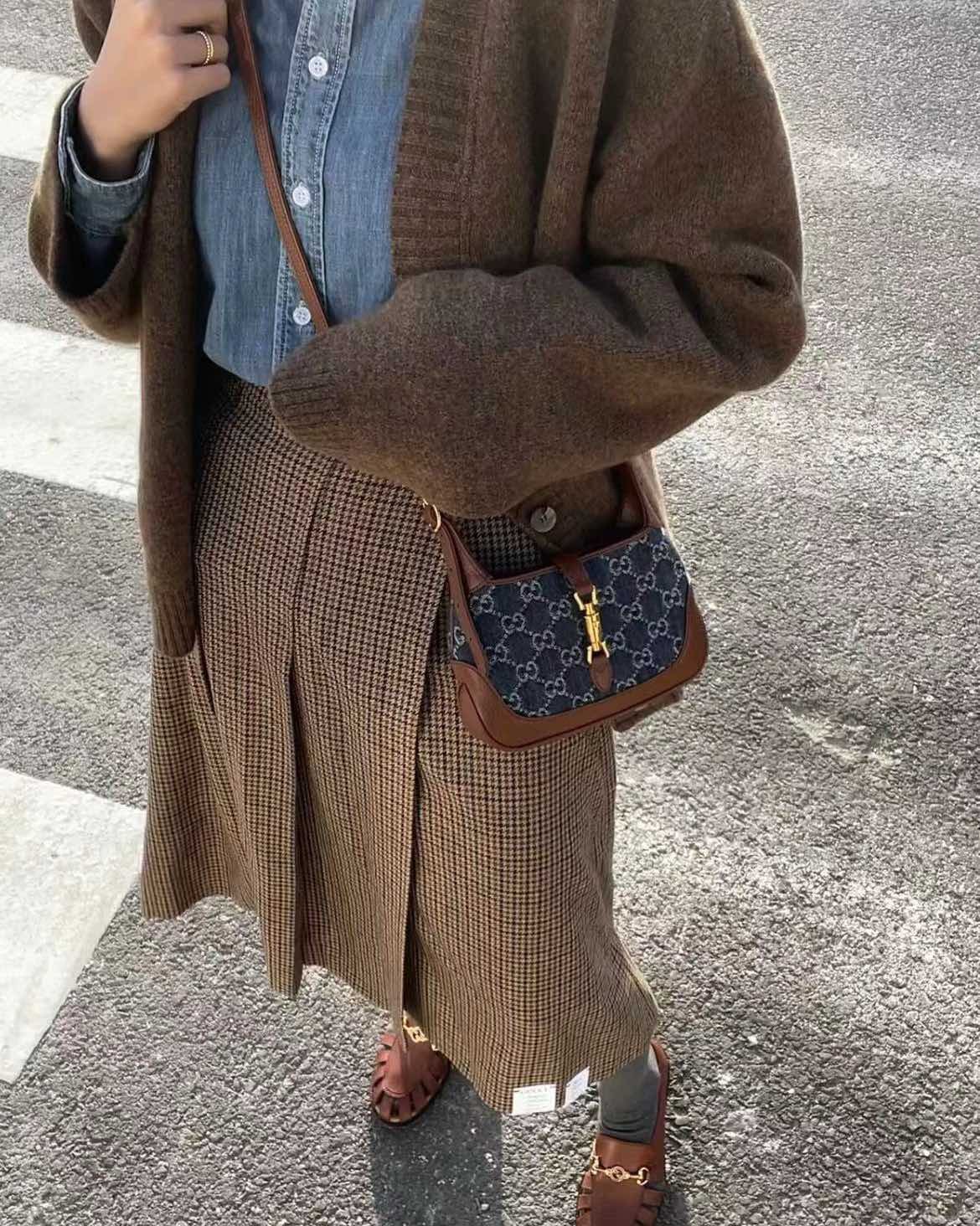 Gucci牛仔丹宁mini Jackie 1961腋下包  