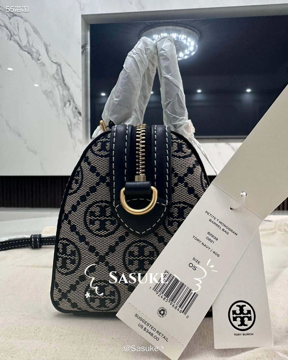 🌈ToryBurch美国官网下单海军蓝迷你老花波士顿，从5