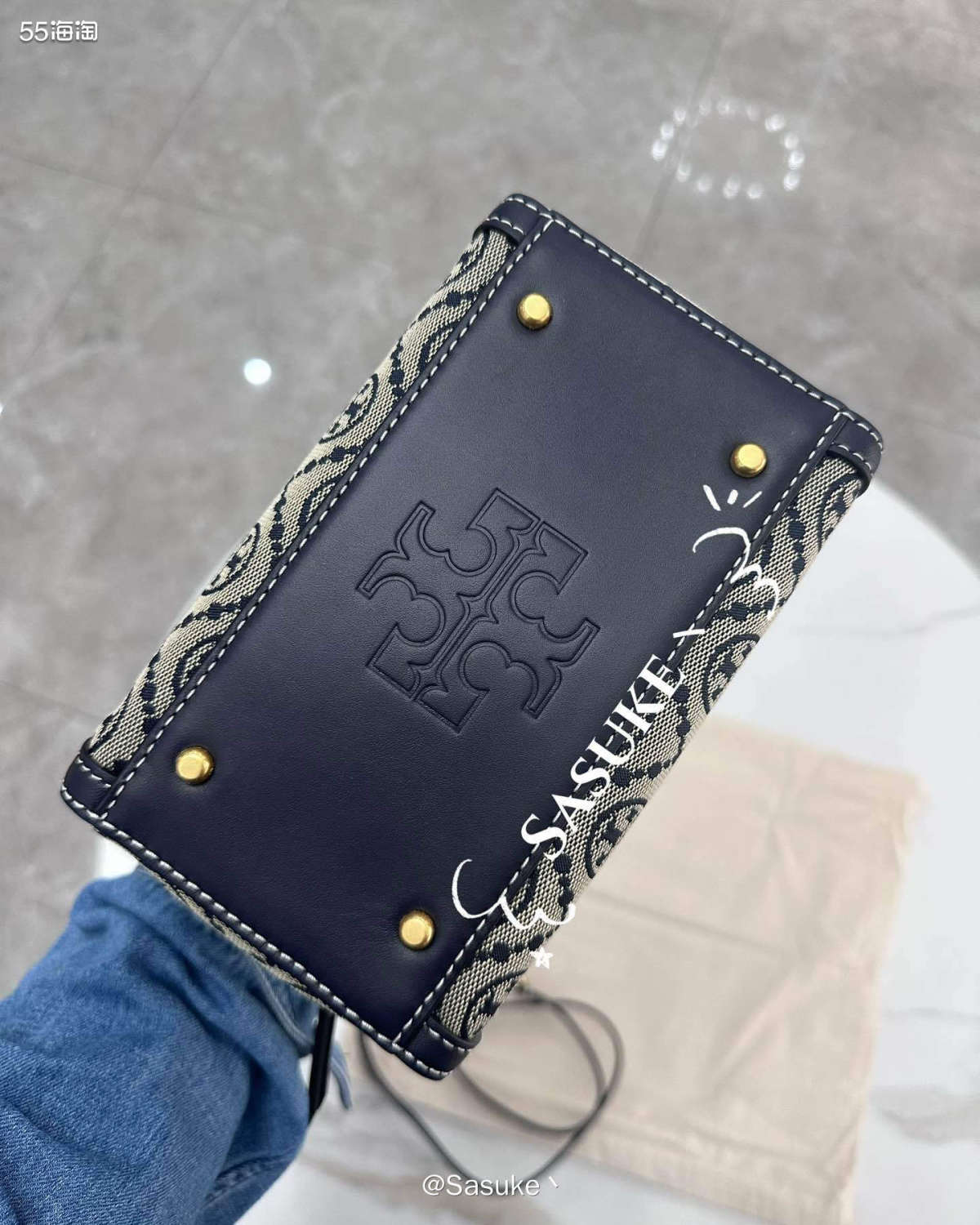 🌈ToryBurch美国官网下单海军蓝迷你老花波士顿，从5