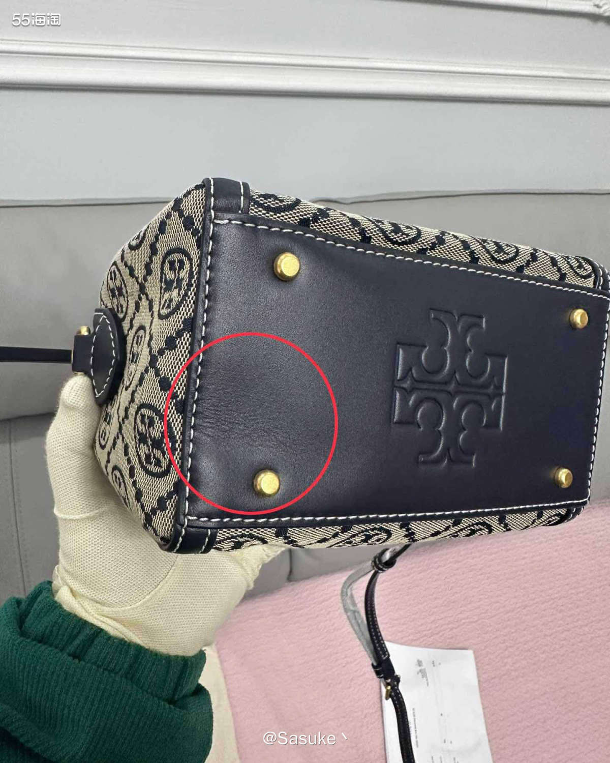 🌈ToryBurch美国官网下单海军蓝迷你老花波士顿，当时