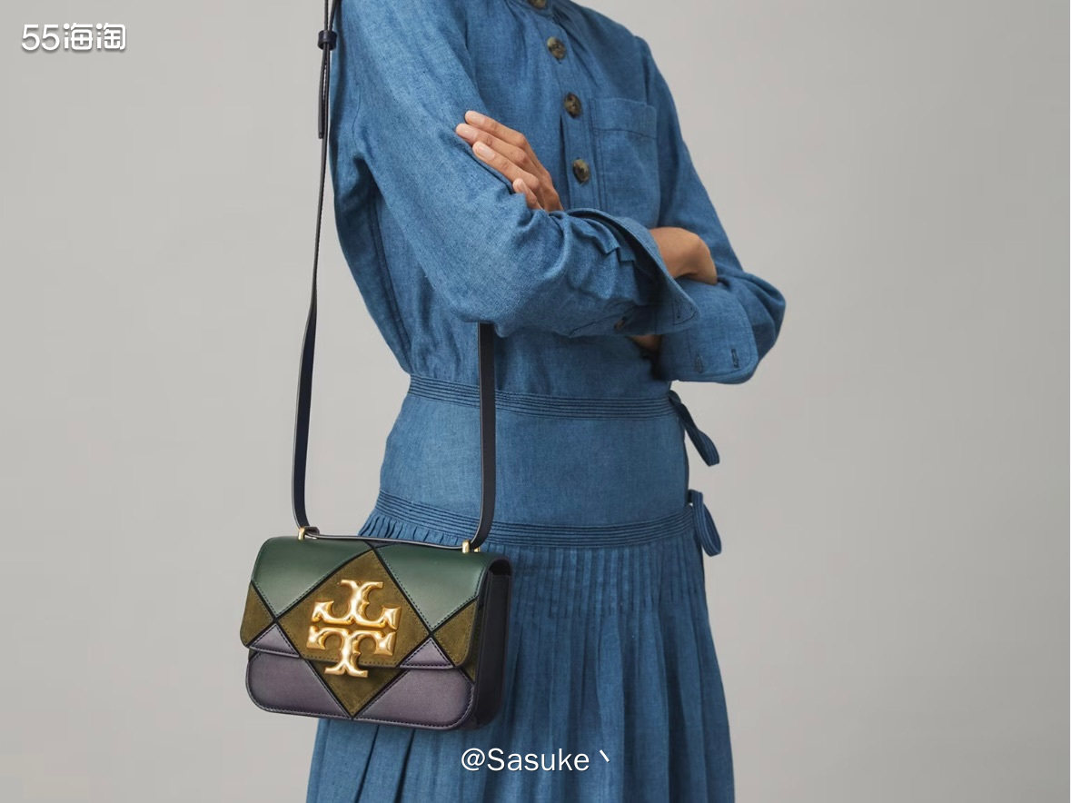 🌈ToryBurch美国官网下单Eleanor小号菱格拼色