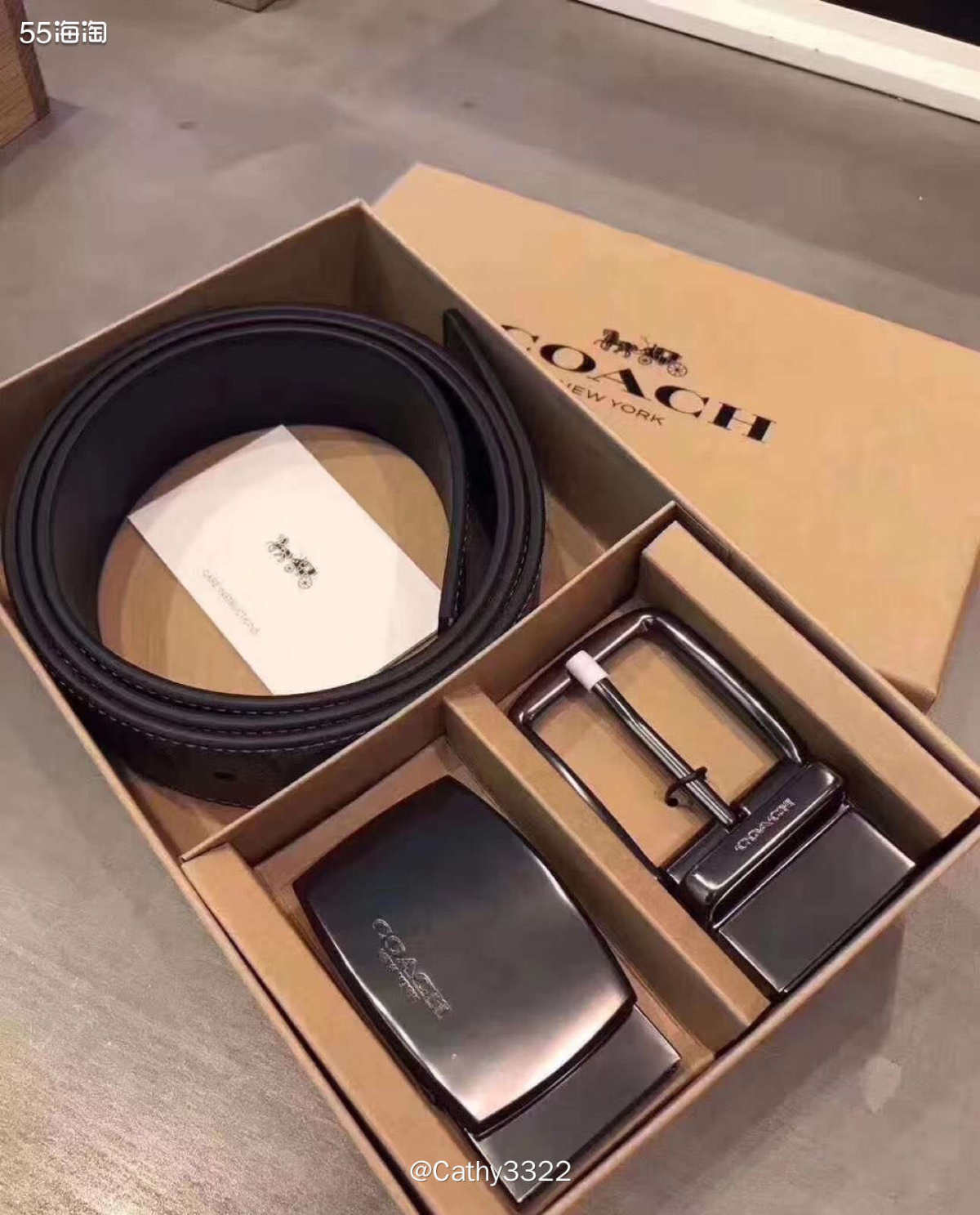 补作业补作业！这一单买的是coach皮带套盒，这次是好价格！