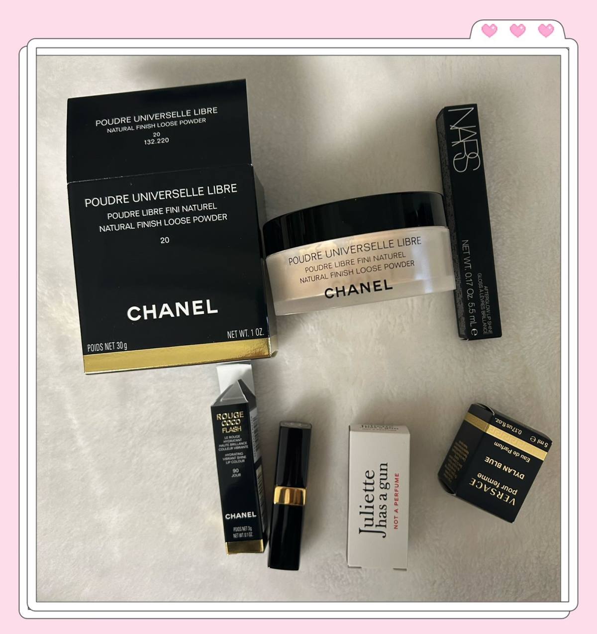 ✅非常简单的一单，只有香奈儿的一个散粉，一个口红以及nars