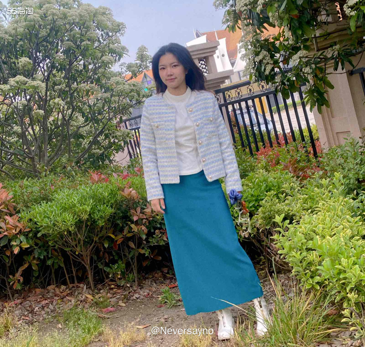 💙这两年很喜欢蓝绿色系，今天依旧是蓝色系小阿姨  💙💙