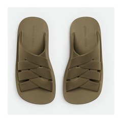 bottega veneta葆蝶家 男士橄榄棕色穆勒鞋拖鞋凉鞋