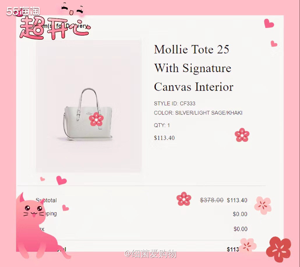 好久没有买蔻驰包包，看到Mollie 25 新出了一个薄荷绿