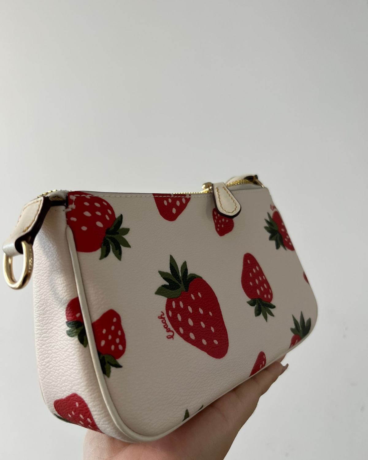 购买网站：coach奥莱 购买产品：nolita 19草莓印