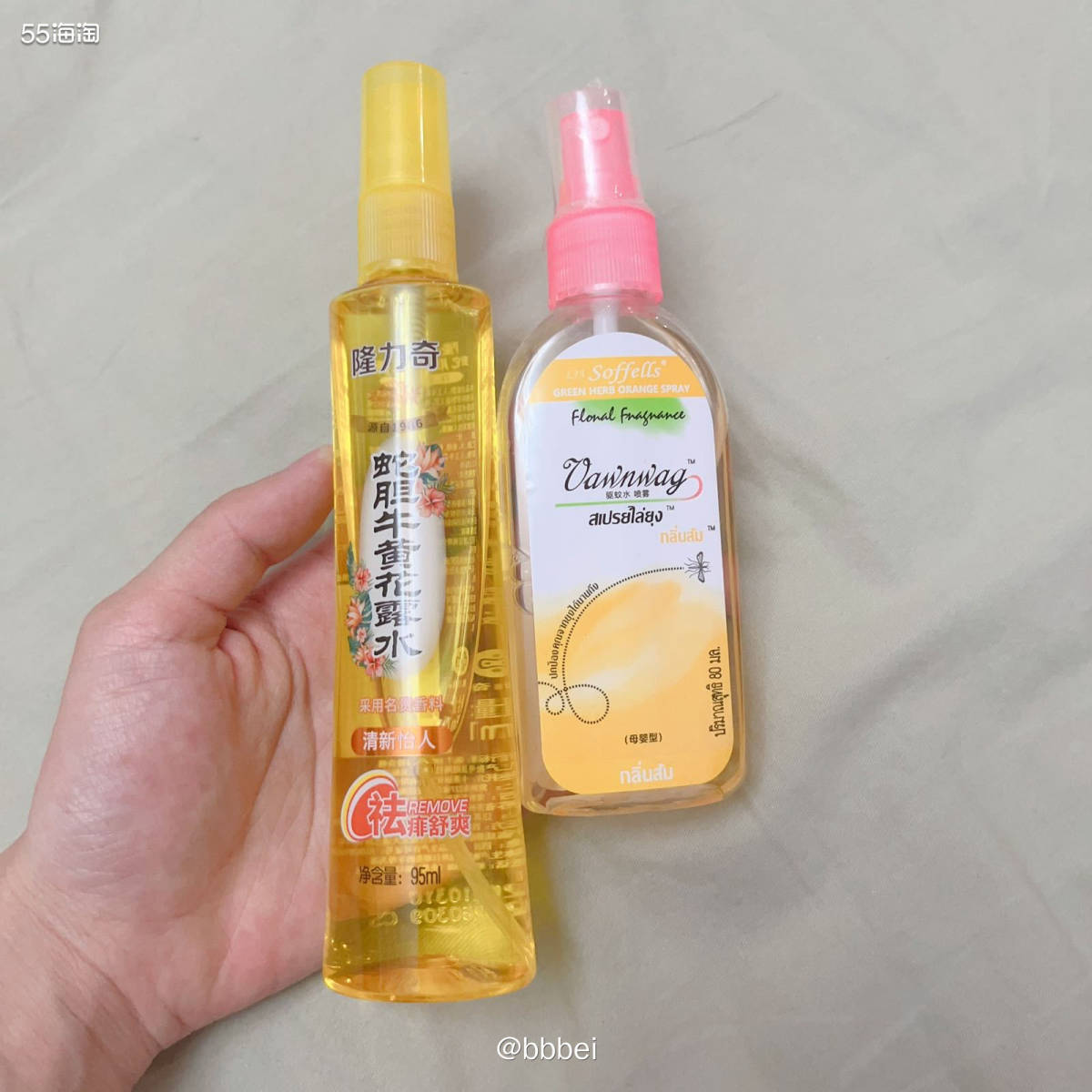 🌼隆力奇花露水 🍃左边是隆力奇：蛇胆牛黄花露水，国货精品