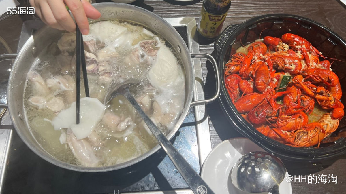 今天5月23日是个大节日，晚餐在盒马解决。 🌸椰子鸡🥥�