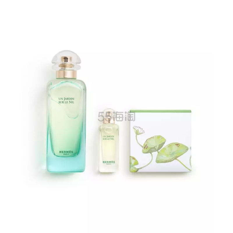 【荷兰直邮】HERMES 爱马仕 尼罗河花园 香氛套装（EDT香水100ml+EDT香水小样7.5ml+香皂50g） 1套