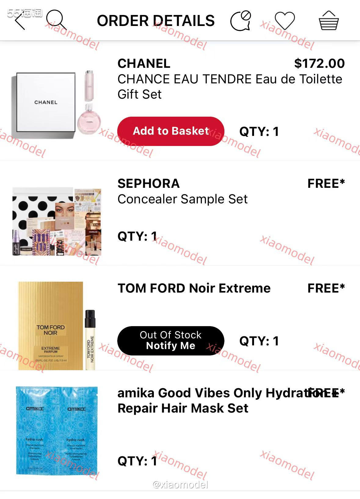 ✅下单网站：美国sephora ✅订单物品：chanel粉邂
