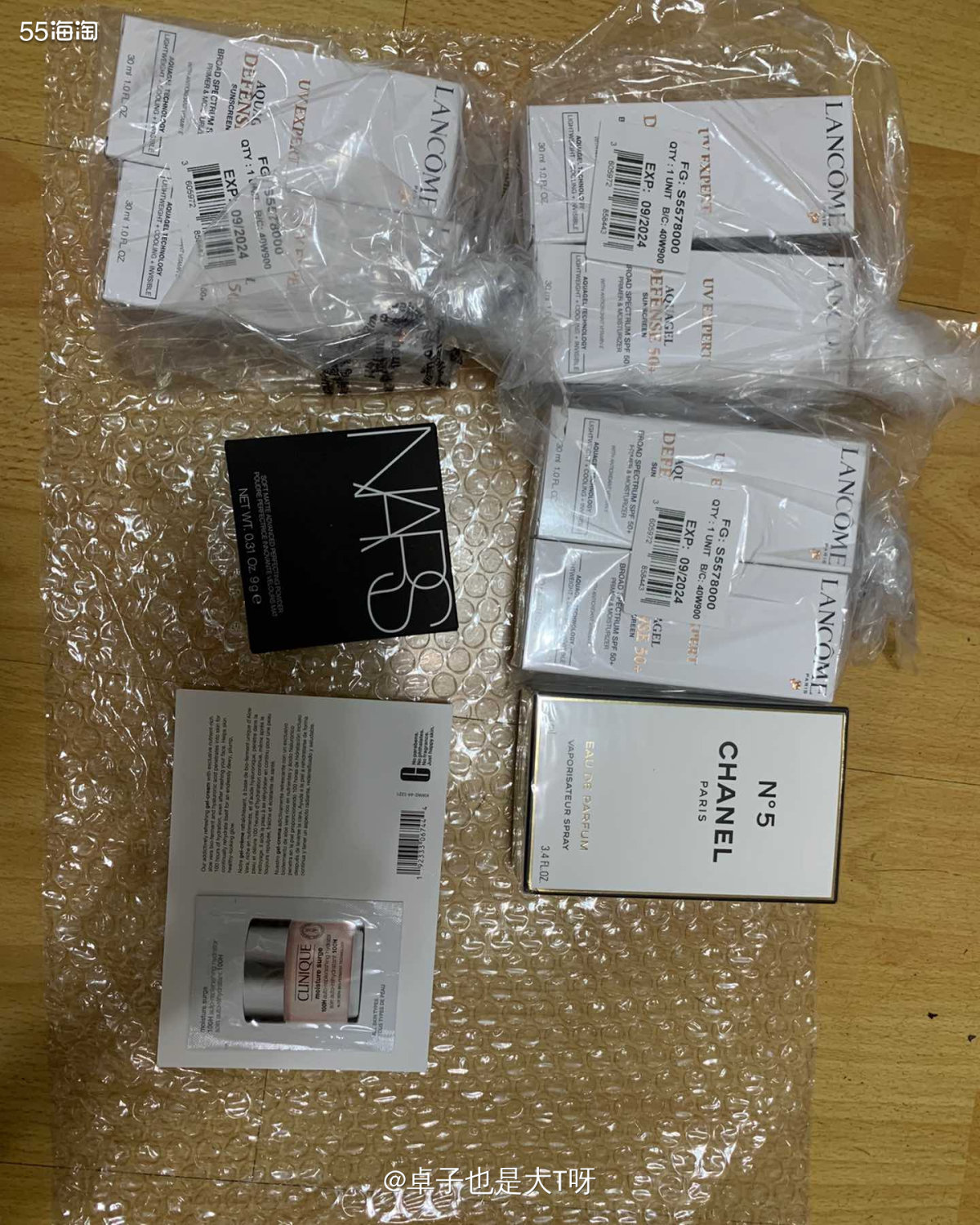 下单姿势:行用卡+转国 开箱产品:香奈儿N5香水+兰蔻+na