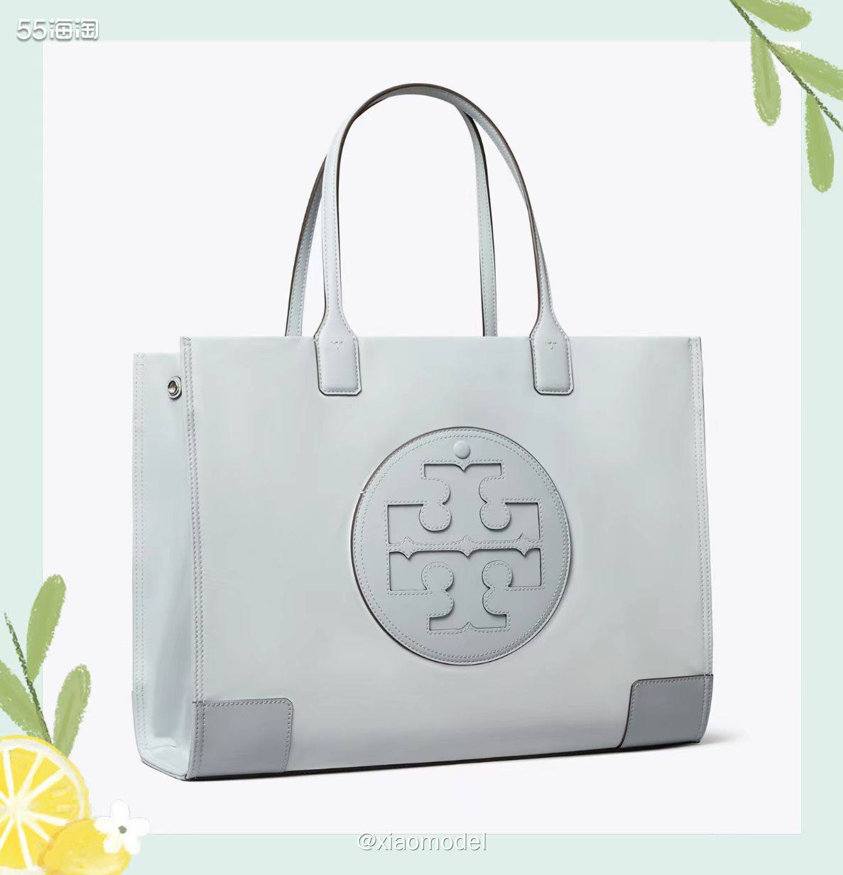 💙昨晚无意看到这款baby蓝色大号托特包补货了！定价比3月