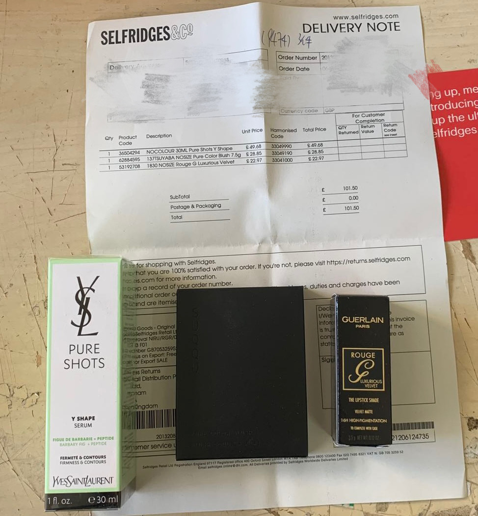 从2016年开始在Selfridges购物，一开始不能支付宝