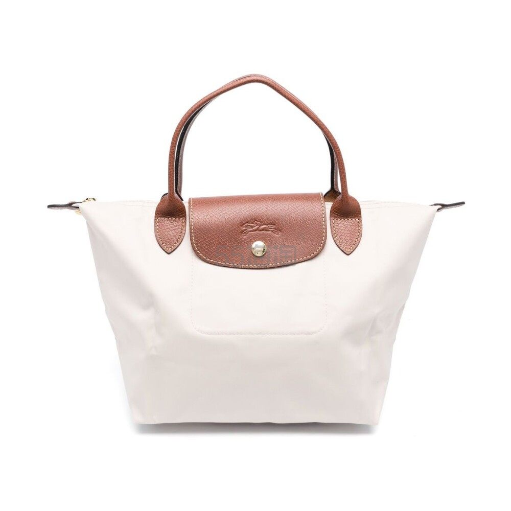 【热卖单品】LONGCHAMP珑骧 Le Pliage 女士纸白色小号短手柄手提包饺子包托特包