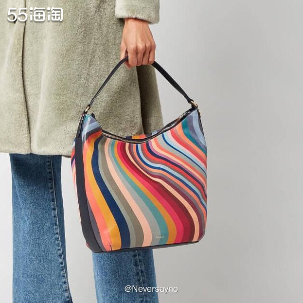 Paul Smith彩虹漩涡条纹托特包，古灵精怪的艺术风格 