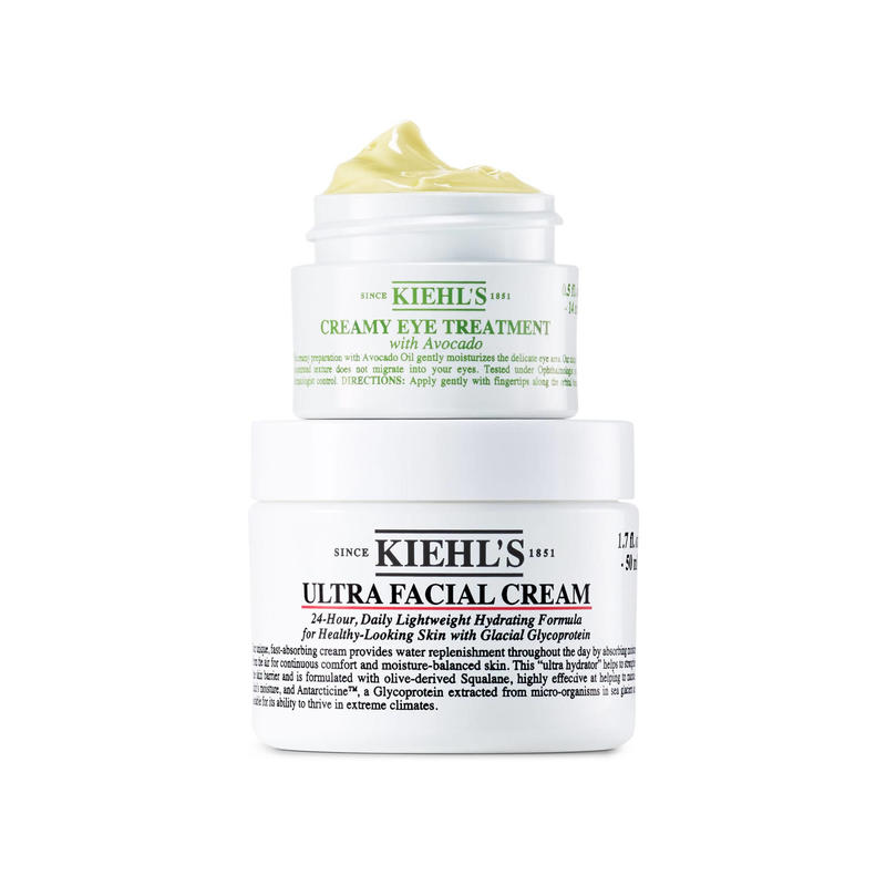 【L币抵扣15%+满赠】Kiehl's 科颜氏 日常面部保湿套装（高保湿面霜50ml+牛油果眼霜14ml）