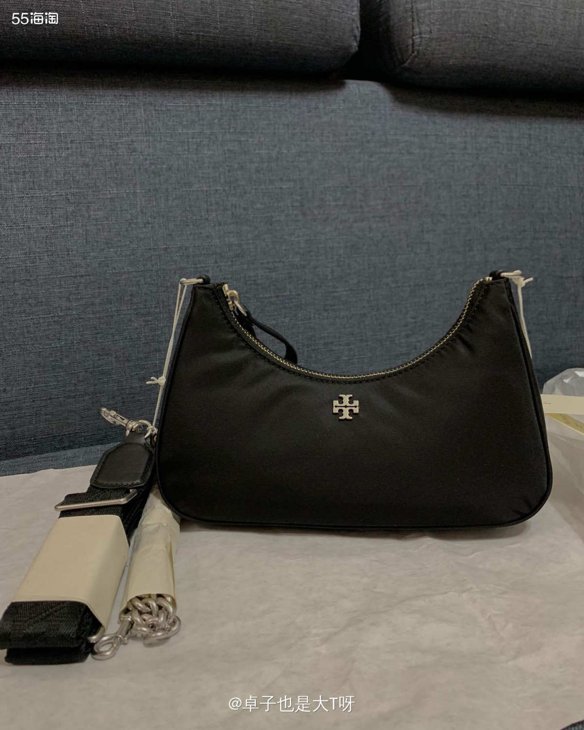 开箱产品:尼龙腋下包 重量：0.63kg 费用：59元 时间