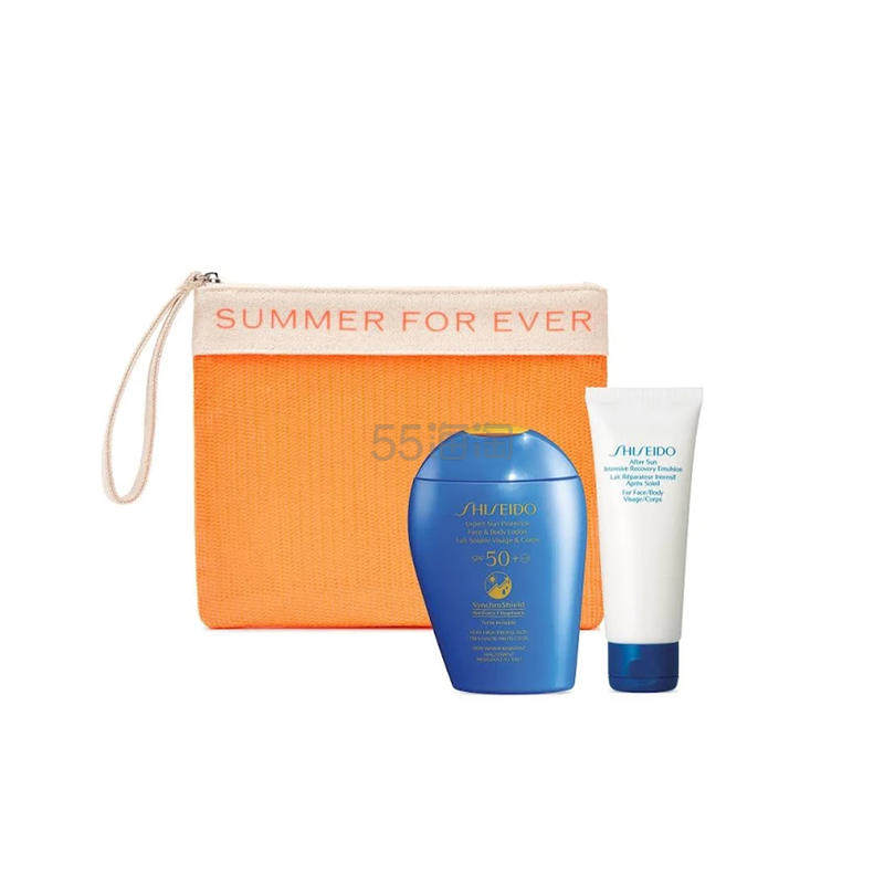 Shiseido 资生堂 防晒套装（蓝胖子防晒霜SPF50+ 150ml+晒后修复乳75ml）