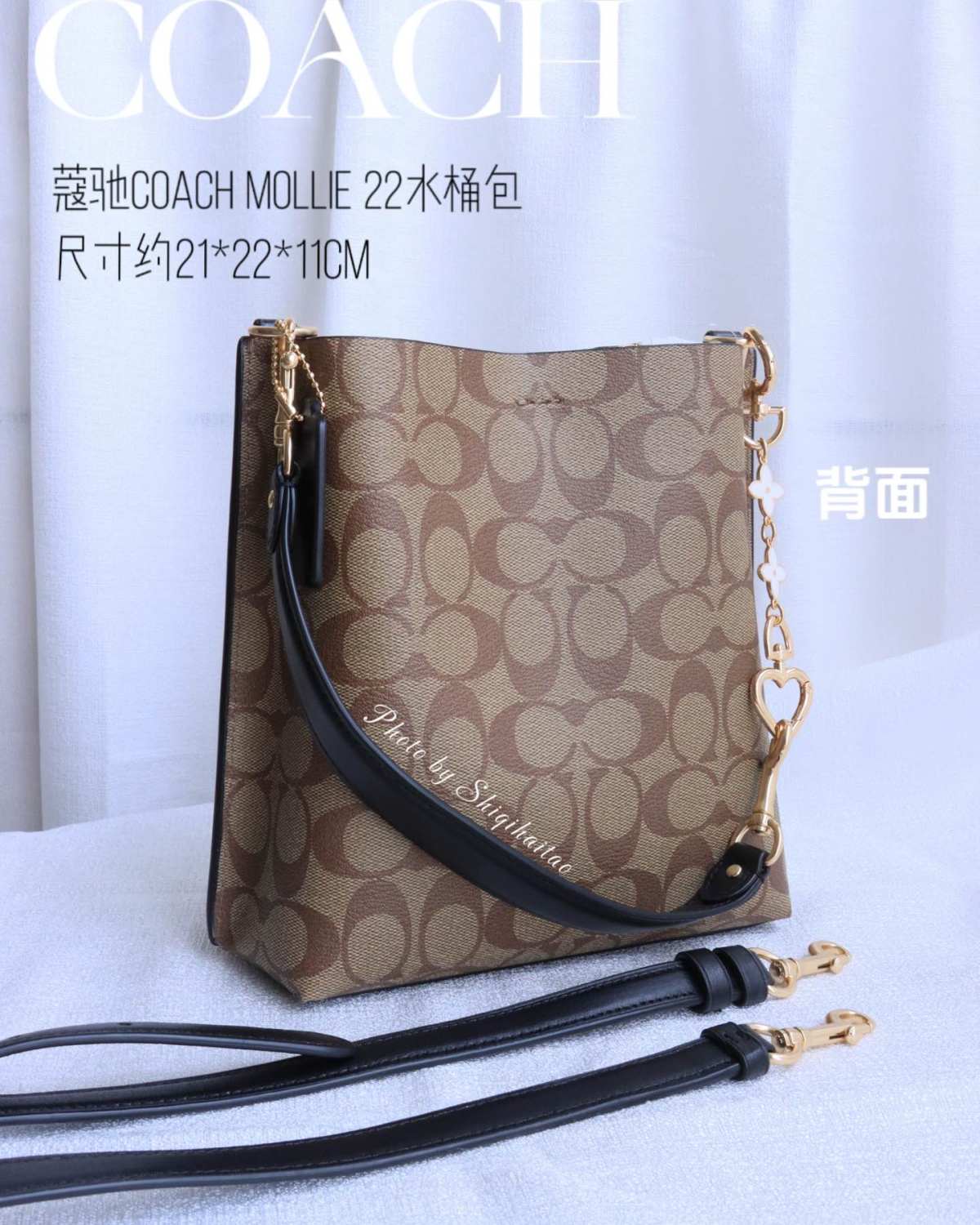 经典款水桶，上身超好看，容量也够大，包型立体百搭，三个隔层中