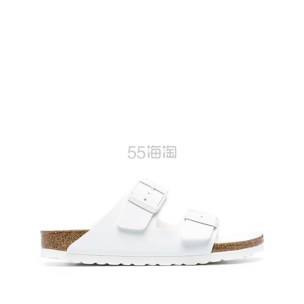 【热卖单品】BIRKENSTOCK勃肯 Arizona 男女同款 白色双扣皮质软木拖鞋凉鞋