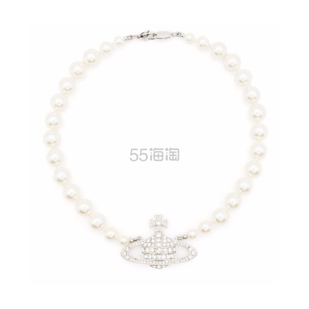 【热卖单品】Vivienne Westwood西太后 女士土星钻饰吊坠珍珠项链choker