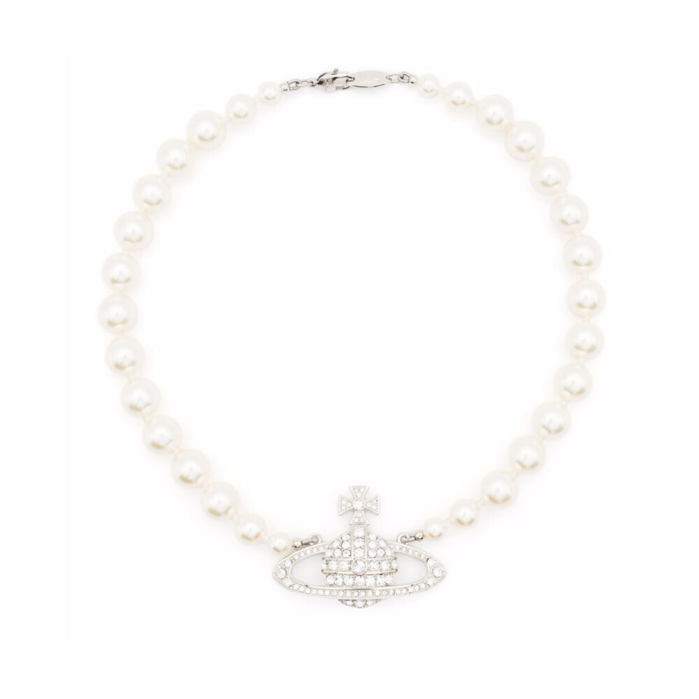 【热卖单品】Vivienne Westwood西太后 女士土星钻饰吊坠珍珠项链choker
