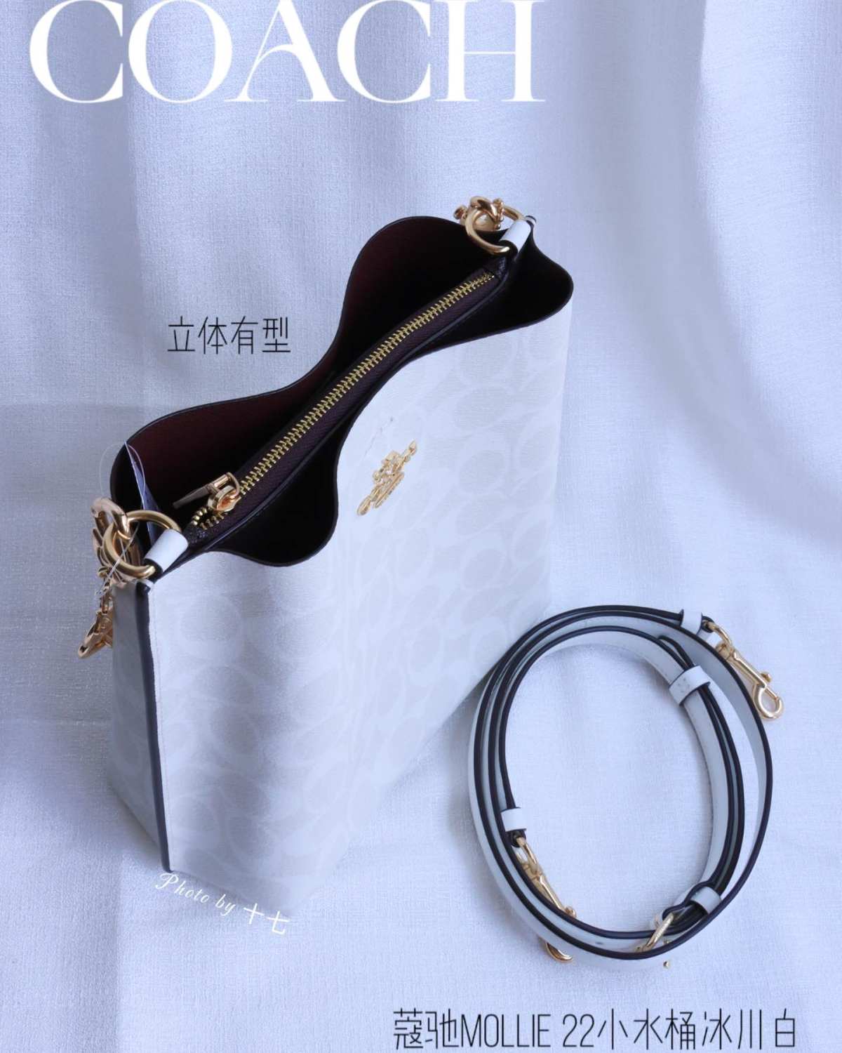 蔻驰茉莉小水桶，两侧勾线设计，包型更加秀美❗️延续了老款的三