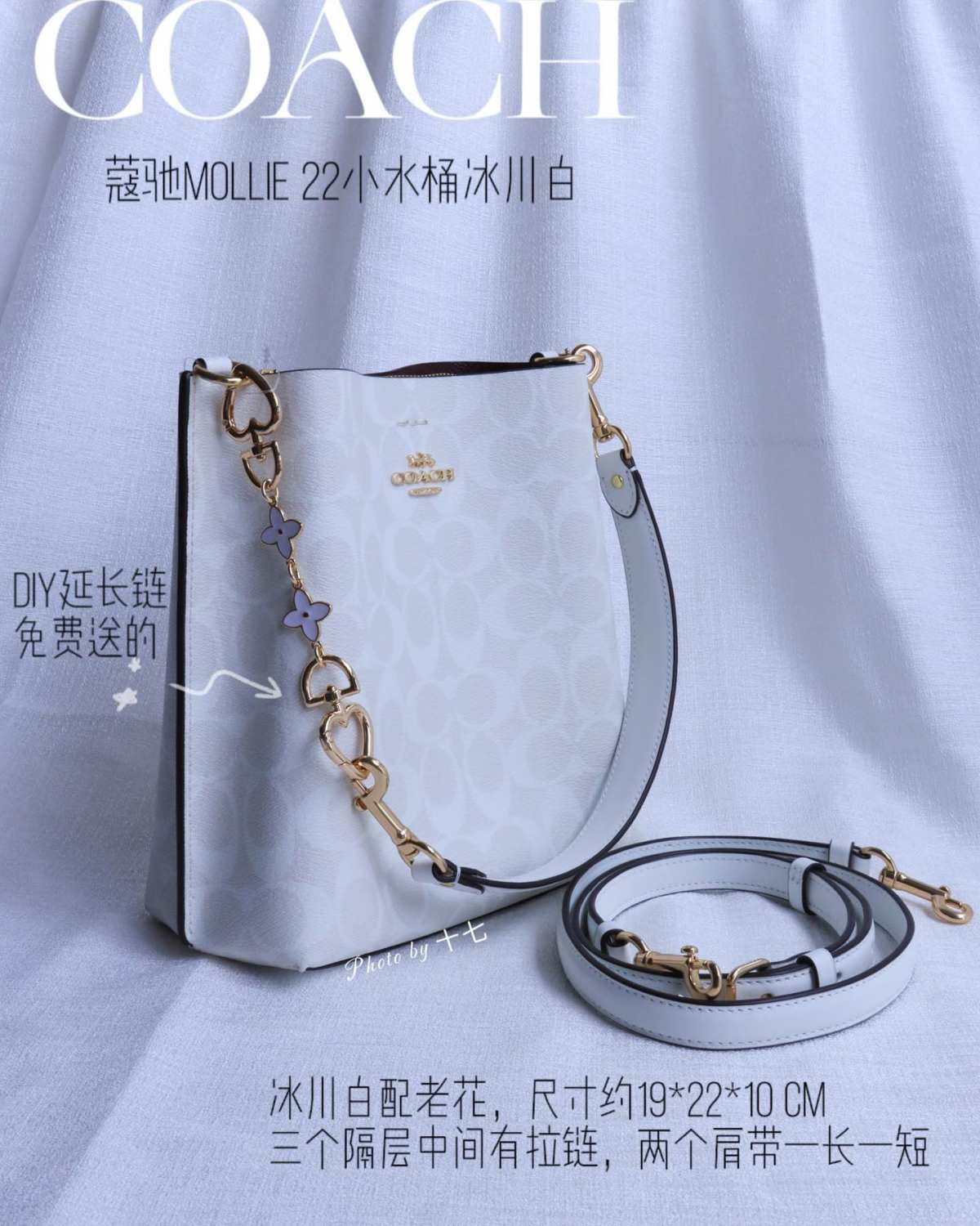 蔻驰茉莉小水桶，两侧勾线设计，包型更加秀美❗️延续了老款的三