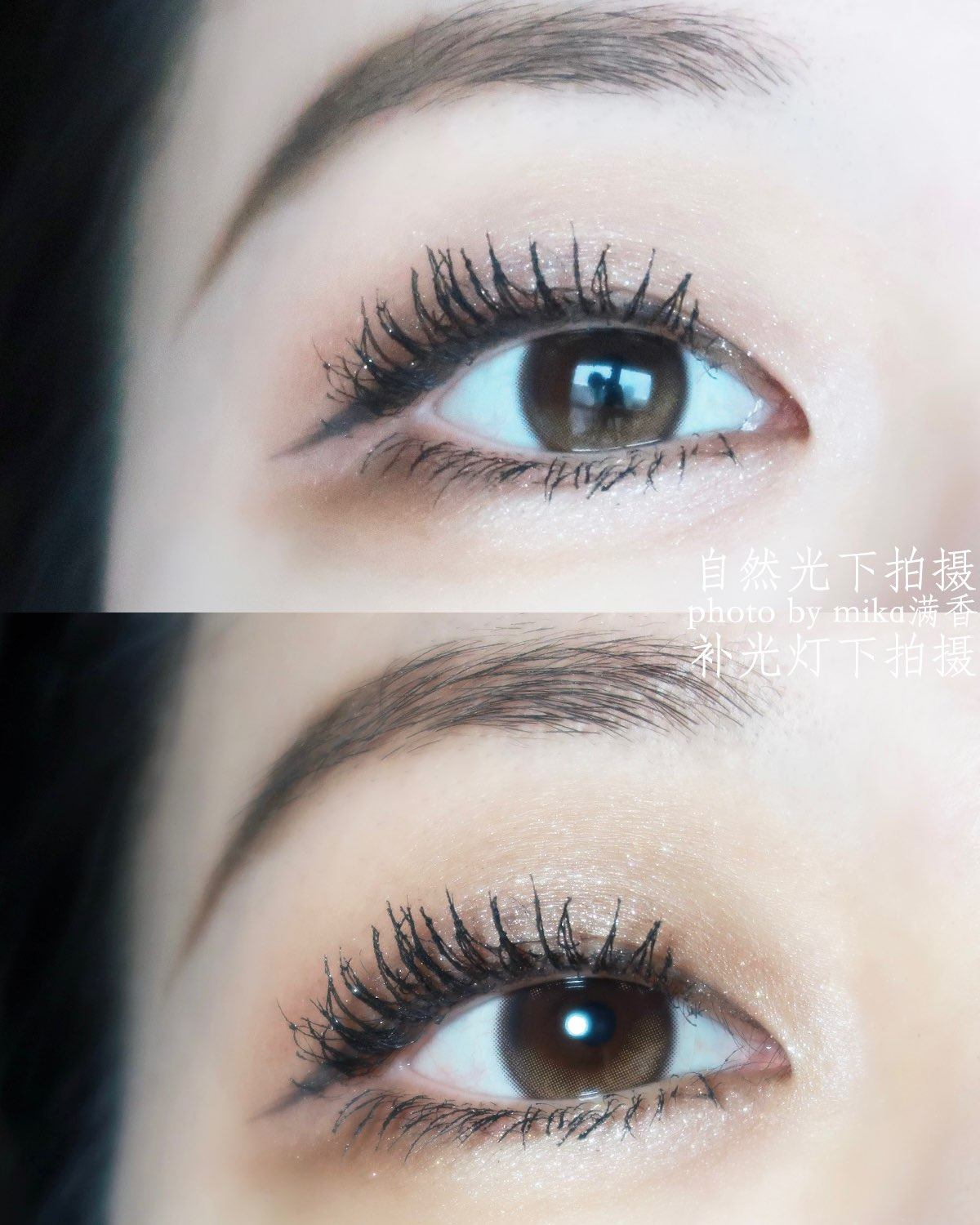 不对称款是真的上镜 和眼妆完美结合 那种灵动的感觉是金粉款无