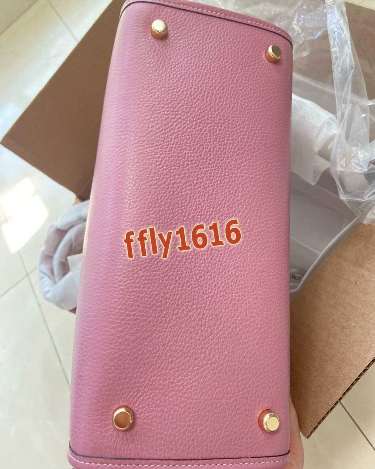 coach Dempsey 30托特樱花粉包包海淘开箱  �