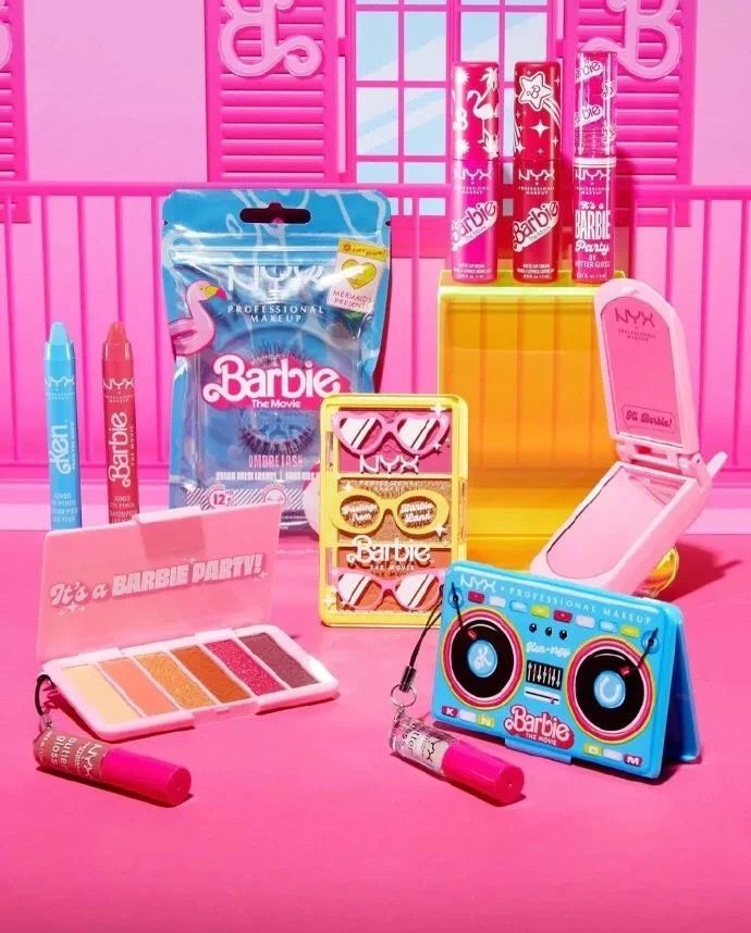 彩妆品牌NYX与Barbie推出联名也是很符合现在多巴胺彩妆