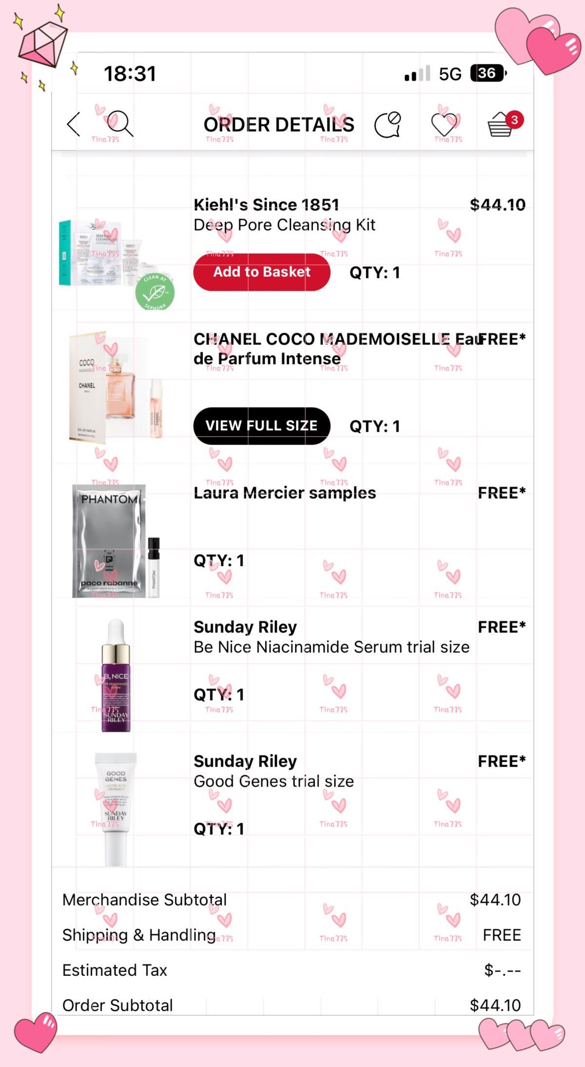 最近丝芙兰每日**产品5折活动，同时也有其他一些商品7折活动