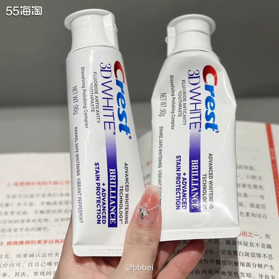 🌼佳洁士热感牙膏 🍃膏体爆美，白色的啫喱质地上有细闪，好