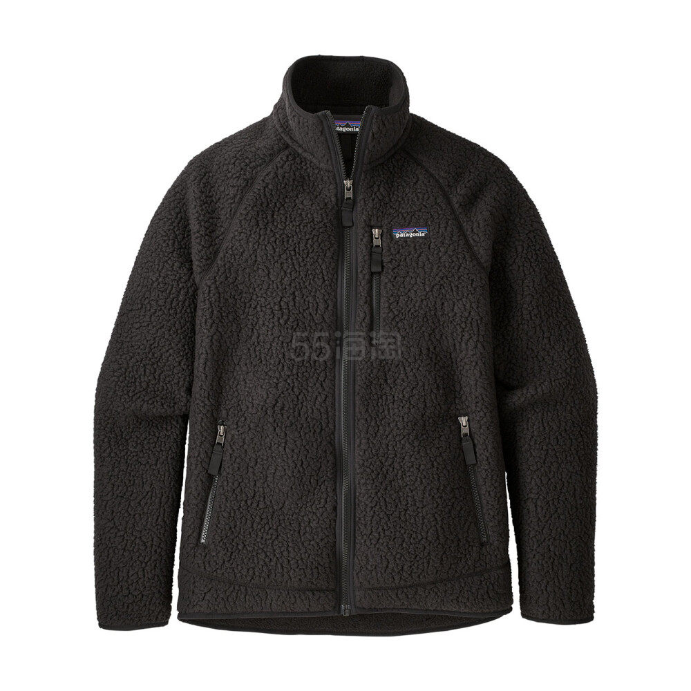 【23年秋冬新品】patagonia巴塔哥尼亚 M`S RETRO 男士黑色双面抓绒外套夹克