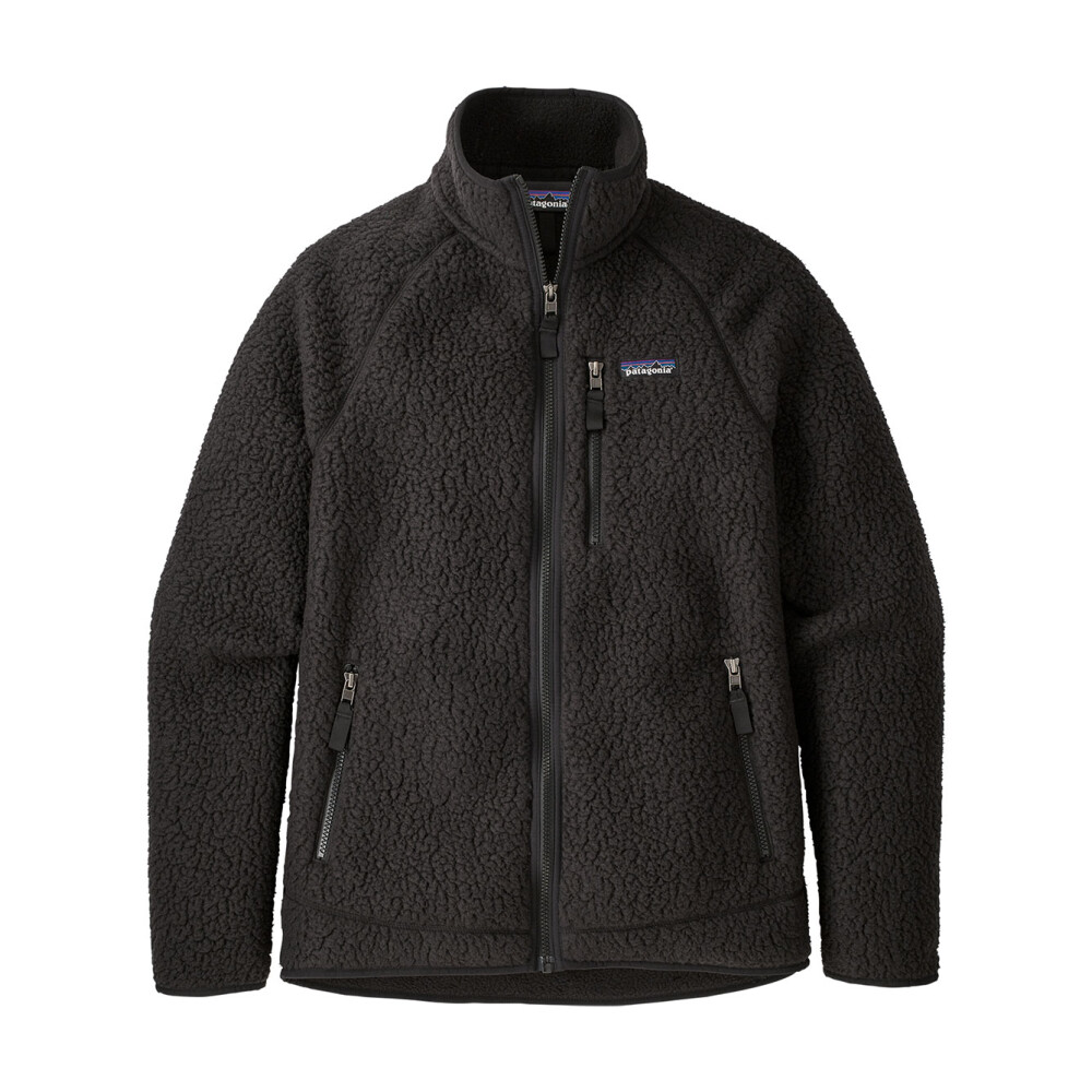 【23年秋冬新品】patagonia巴塔哥尼亚 M`S RETRO 男士黑色双面抓绒外套夹克