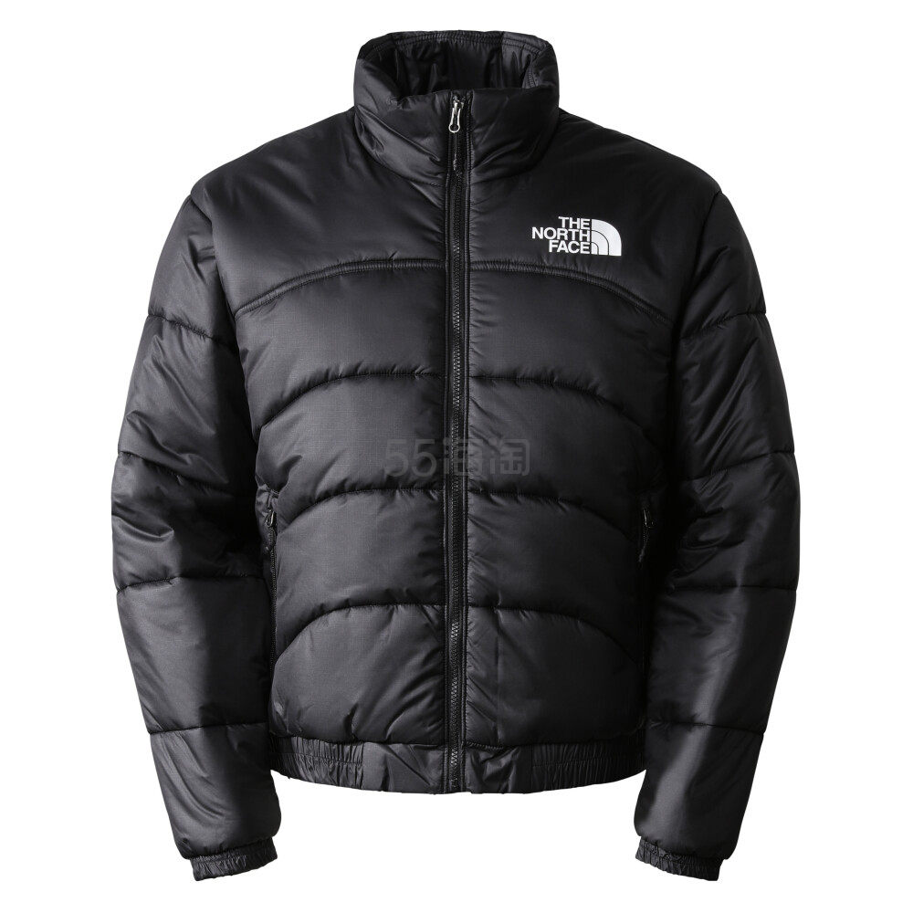 THE NORTH FACE背面 男士蓝黑色立领拉链外套羽绒服